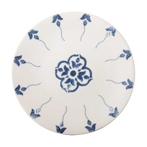 ceramic plate dining dinner plate indigo floral