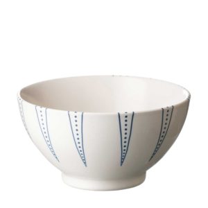 indigo floral noodle bowl