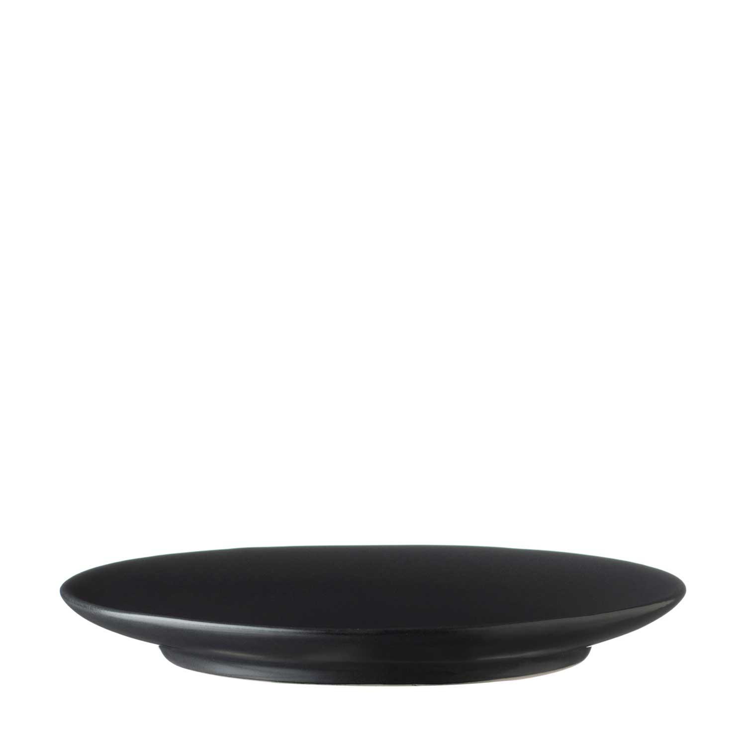 Classic Round Bread & Butter Plate Satin Charcoal Black - Jenggala