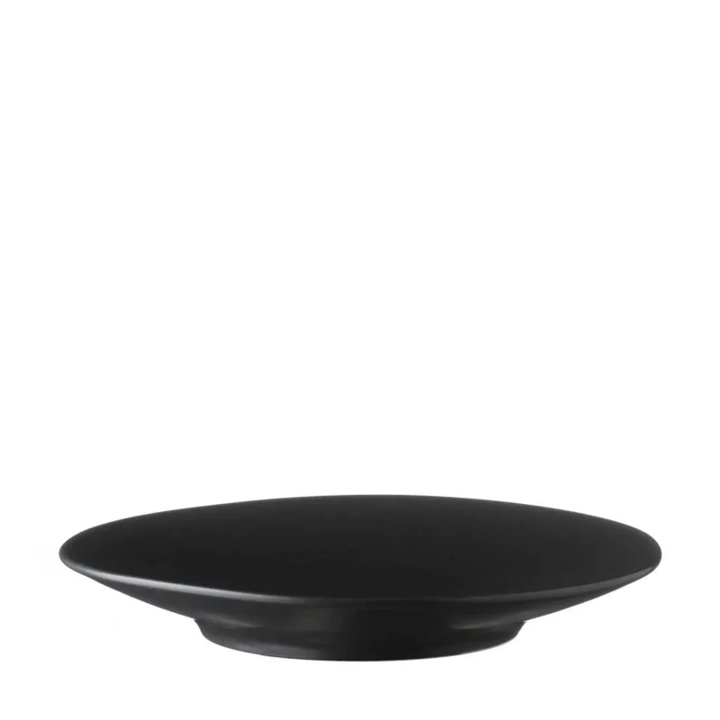 Classic Curved Bread & Butter Plate Satin Charcoal Black - Image 2