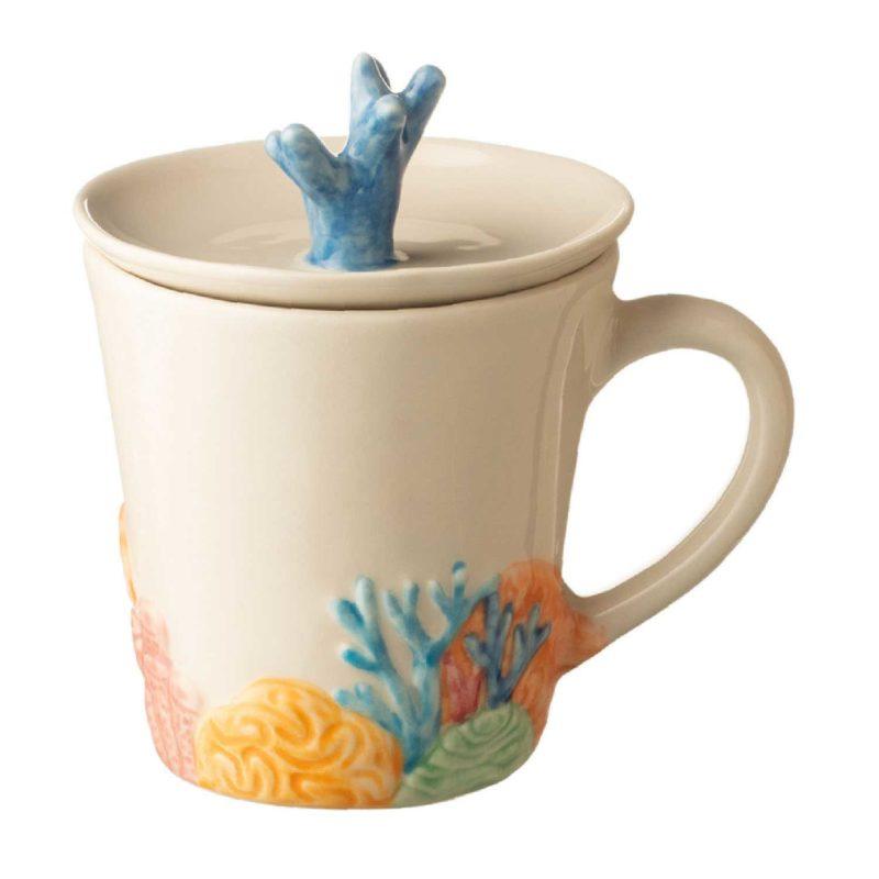 Coral Mug with Lid