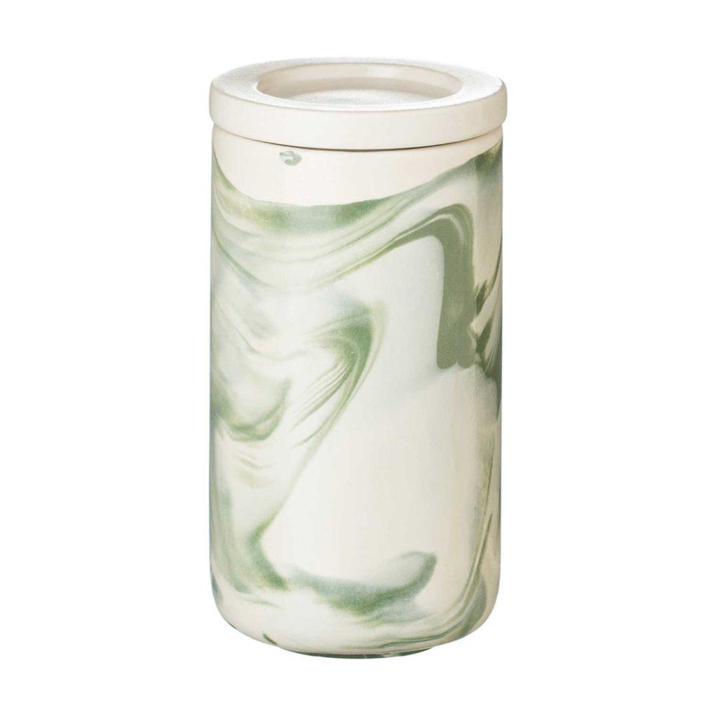 LARGE MARBLE JAR WITH LID