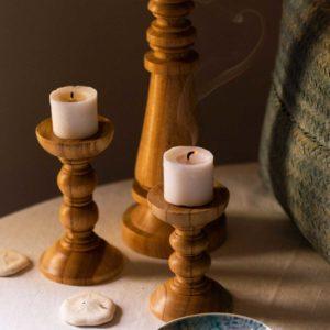 candle holder wooden