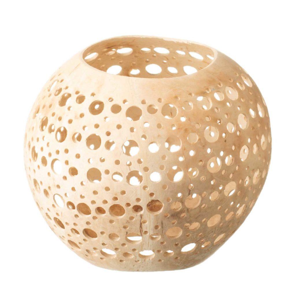 Coconut Shell Candle Holder with Big Hole