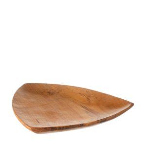 teak wood triangle plate wooden