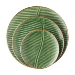 banana leaf collection dinner set round plate