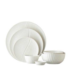 banana leaf collection ceramic bowl dining round plate