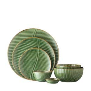 banana leaf collection ceramic bowl ceramic plate dining
