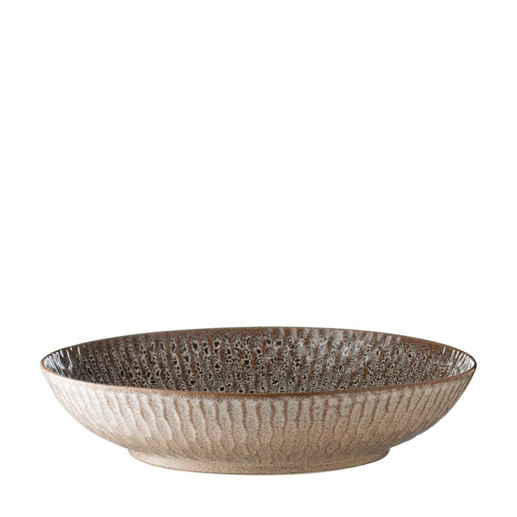 Hammered Serving Bowl Safari Beige - Jenggala Keramik Bali - Ceramic