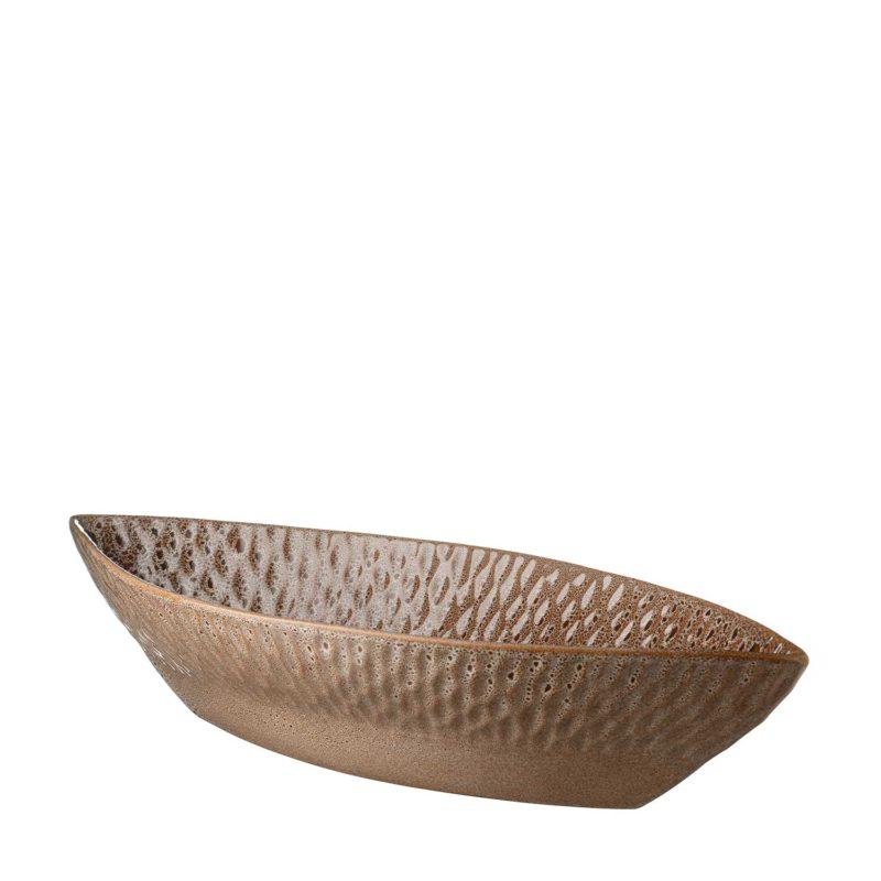 hammered oval bowl