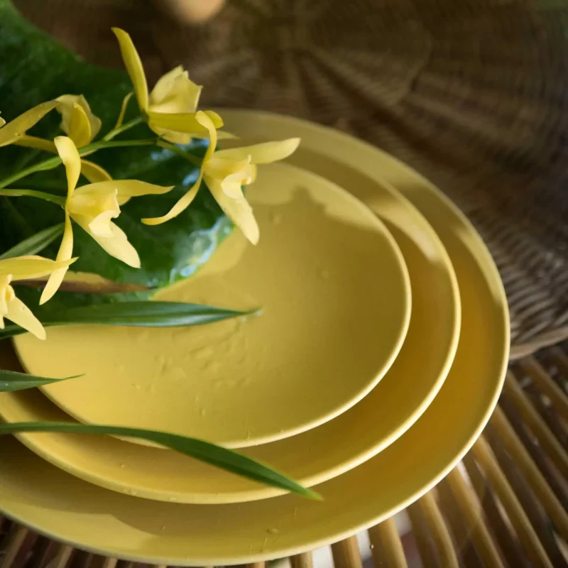 Classic Curved Side Plate Satin Yellow - Image 4