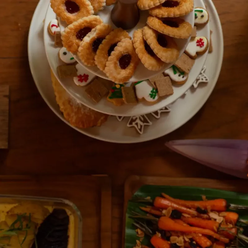 Dulang Tiered Snack Tray Cream Cahala - Image 5