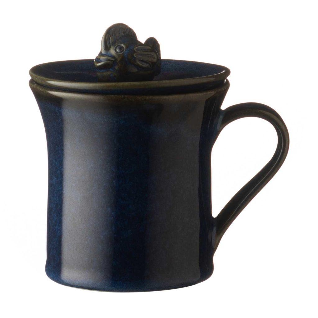 Mug With Fish Lid Varied Blue