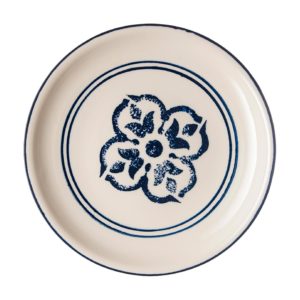 dinner plate indigo floral