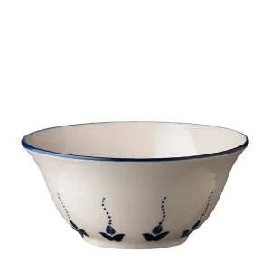 indigo floral soup bowl