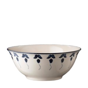 indigo floral serving bowl