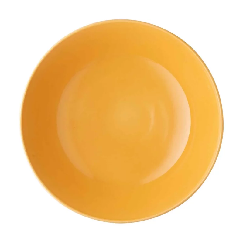 Classic Round Large Serving Bowl Yellow Gloss - Image 2