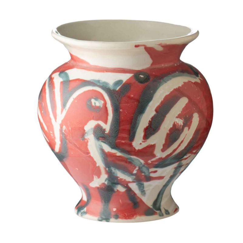 Painted Flower Vase By Anne Van Borselen - Image 2