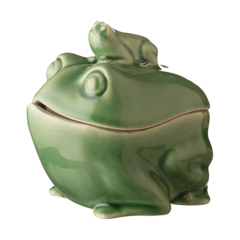 Frog Covered Bowl Dark Green Gloss - Image 3